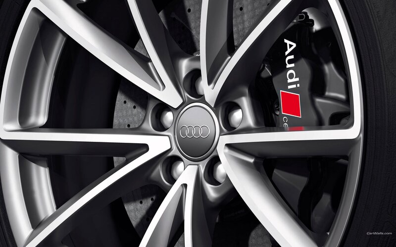 Audi Car Wheel — Silver, Dramatic, Photograph, Brake Caliper
