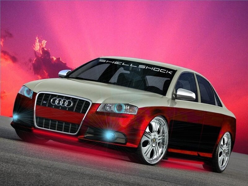 Audi car with custom paint