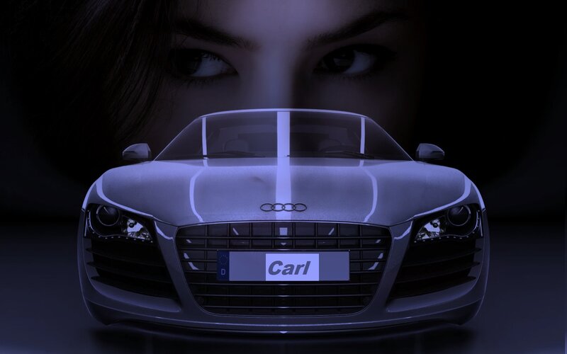 Audi Car with Woman's Eyes