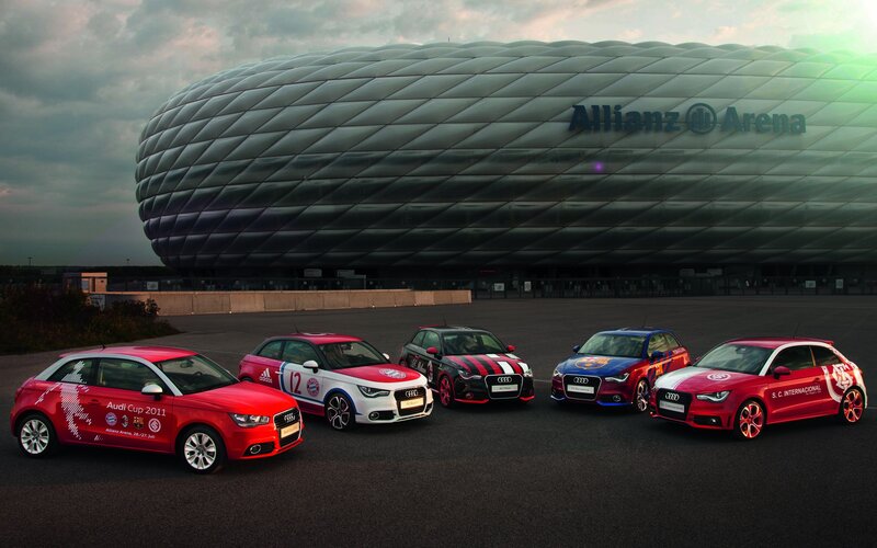 Audi cars at Allianz Arena