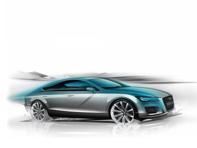 Audi Concept Car — Blue, Dynamic
