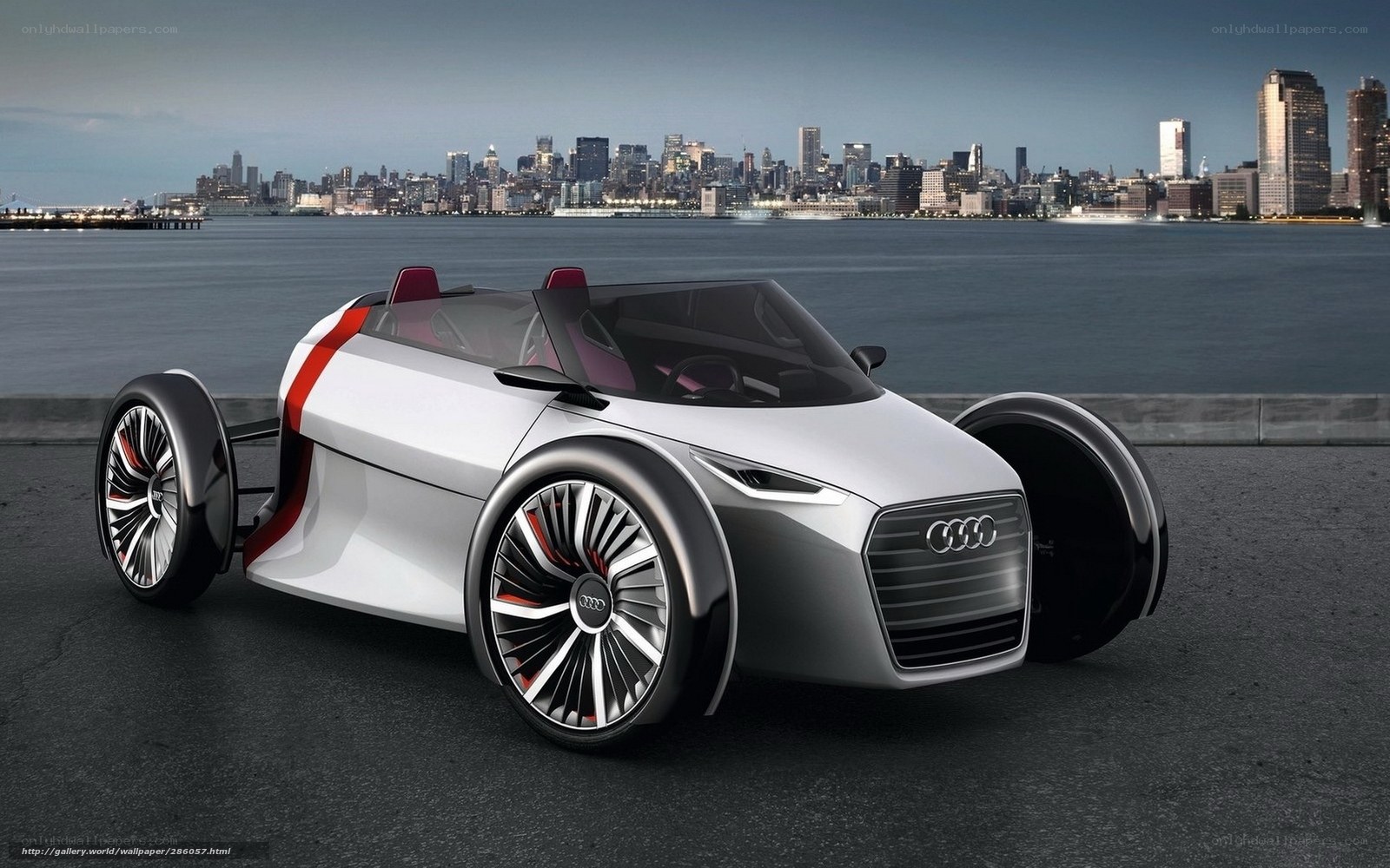 Audi concept car by city