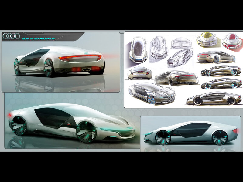 Audi concept car design sketches