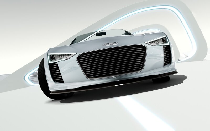Audi concept car in a futuristic setting