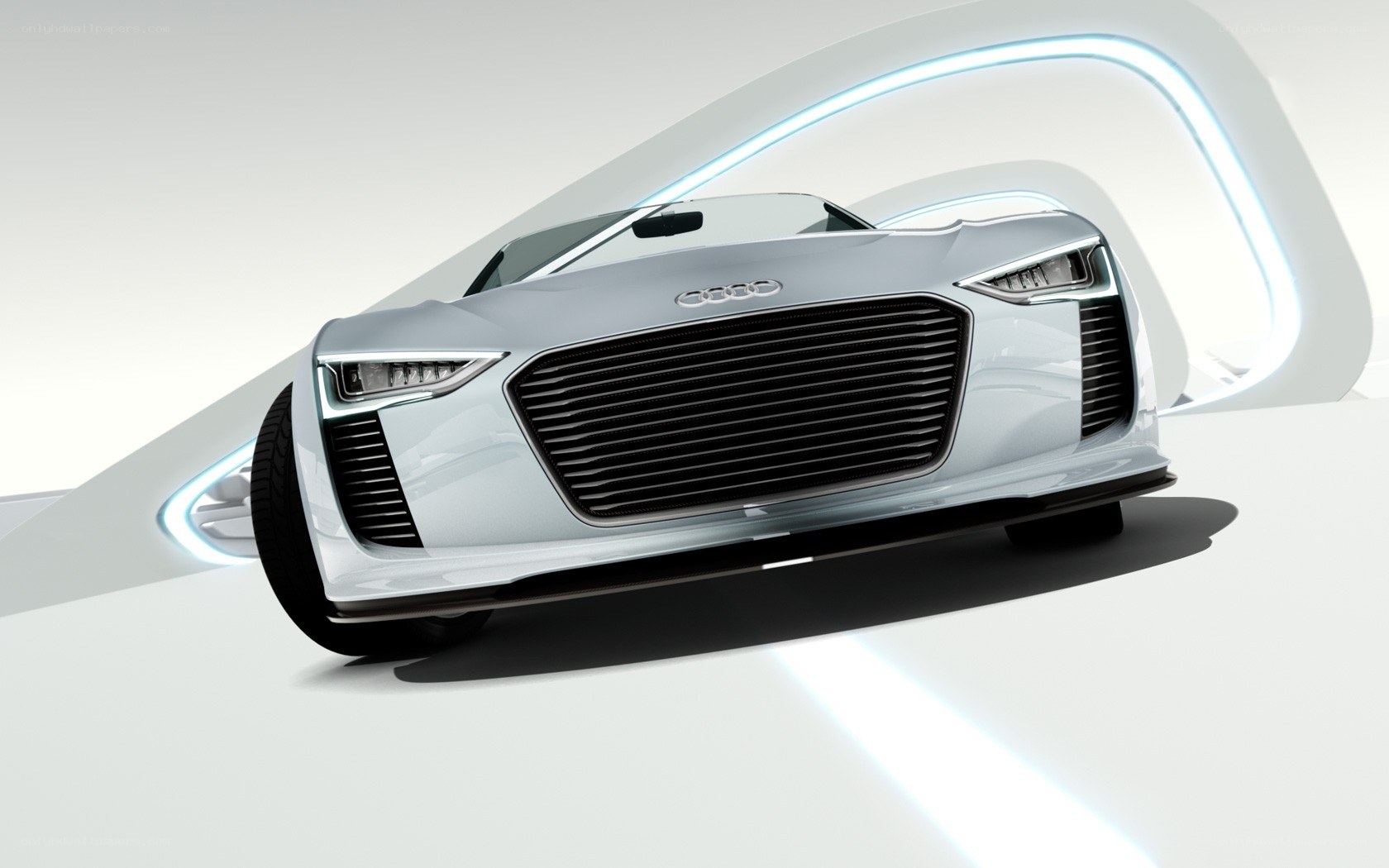 Audi concept car in a futuristic setting