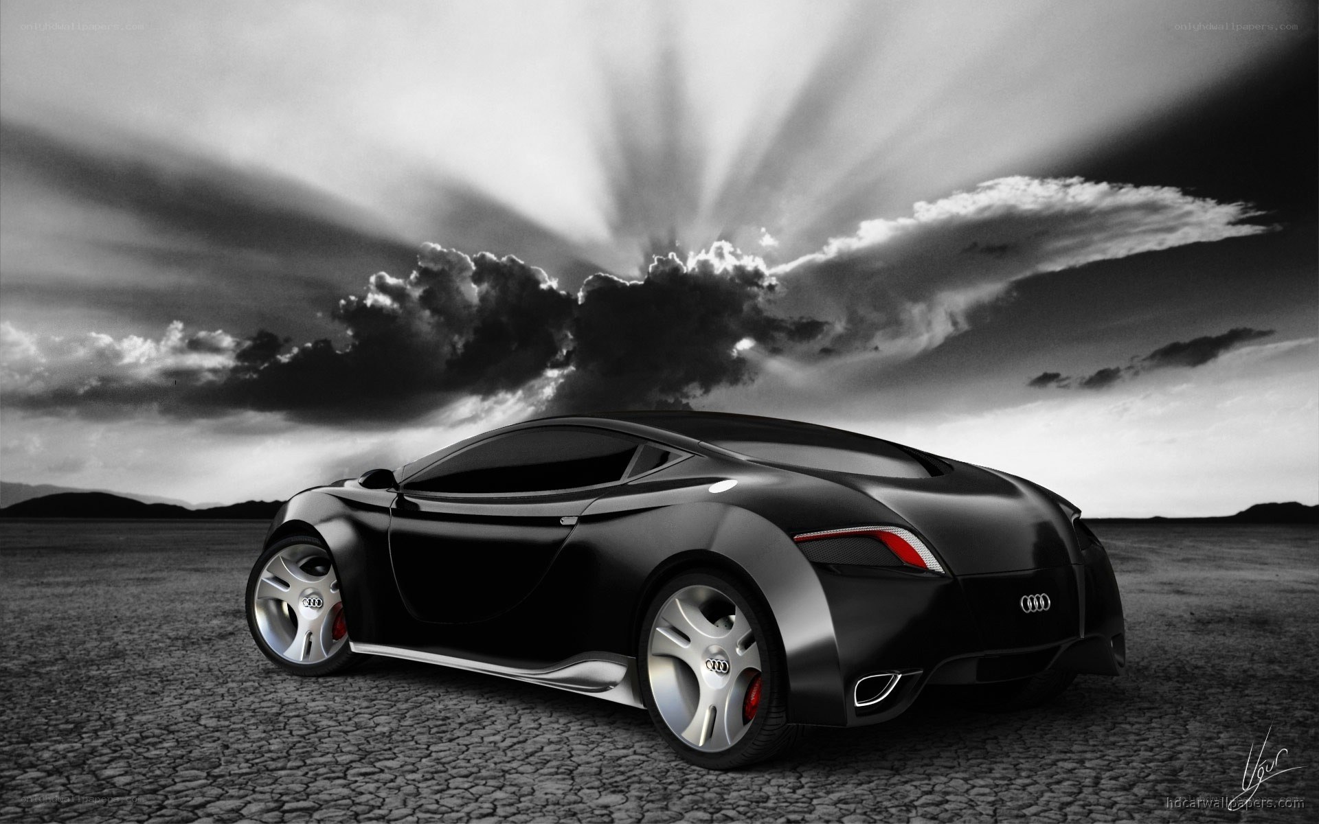 Audi concept car in desert