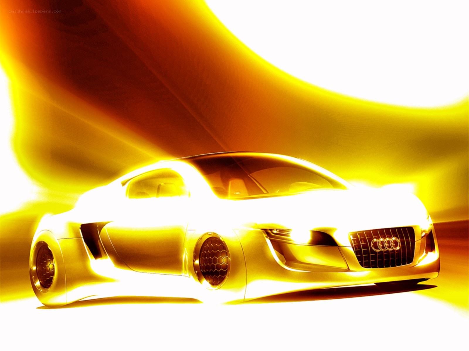 Audi concept car in golden light