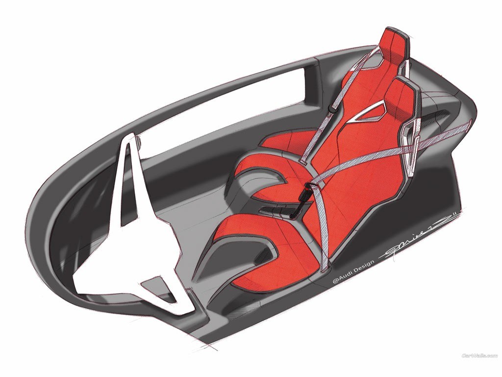 Audi concept car interior sketch