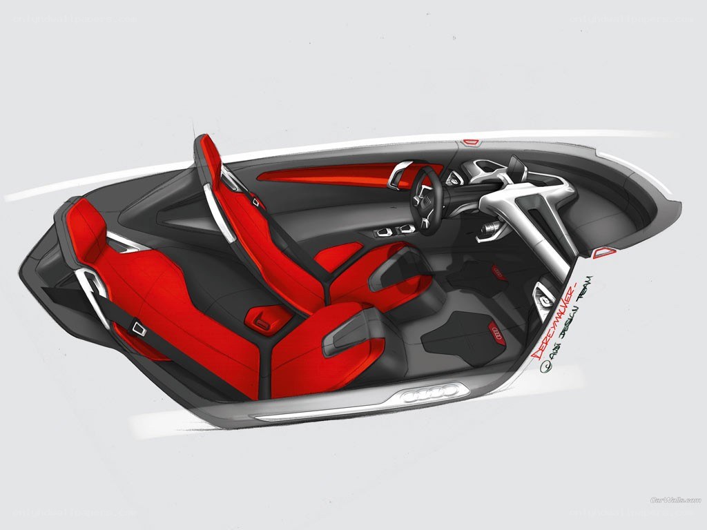 Audi concept car interior sketch