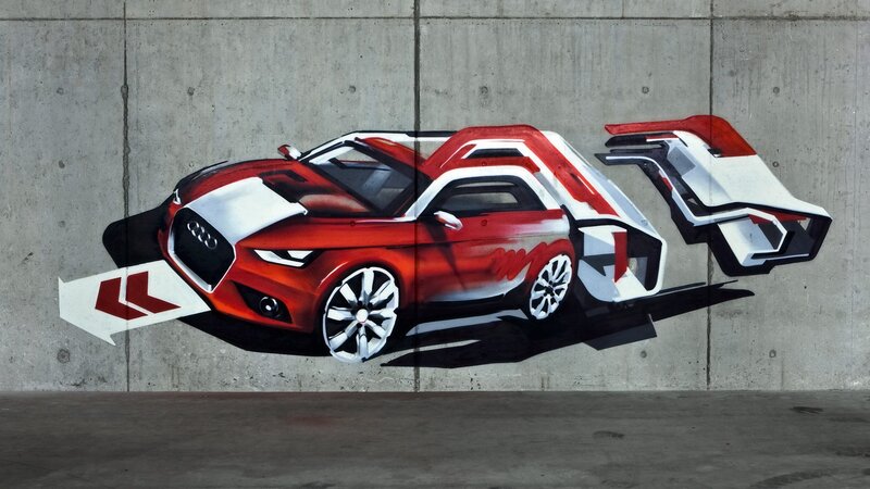 Audi concept car mural