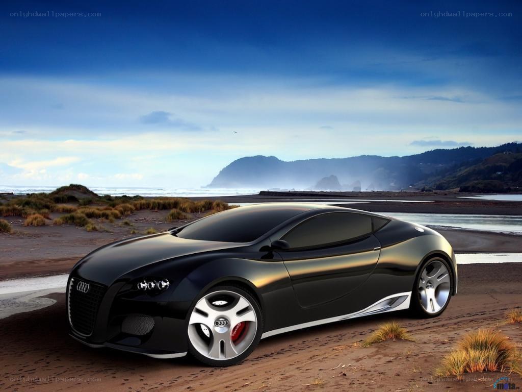Audi concept car on a beach
