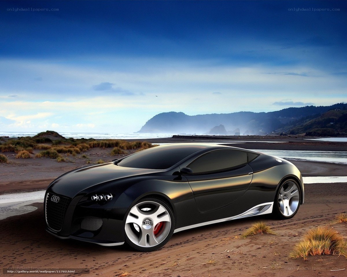 Audi concept car on beach