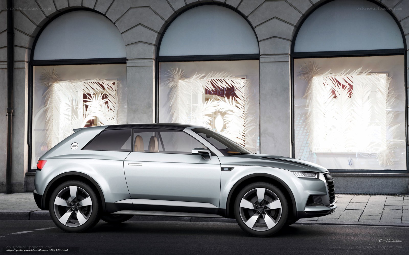 Audi concept car on city street