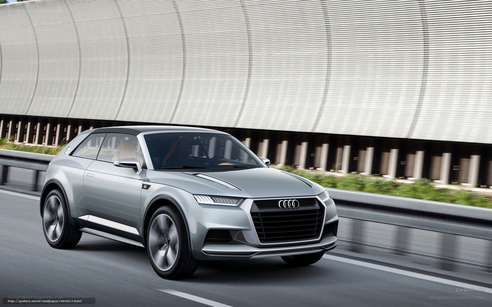 Audi concept car on highway