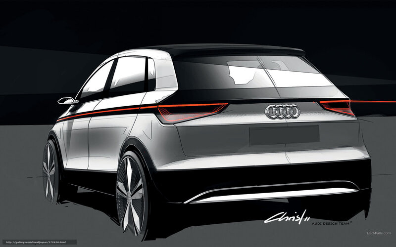 Audi Concept Car Rear View — Black