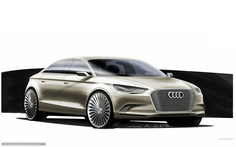 Audi Concept Car — Silver, Dramatic