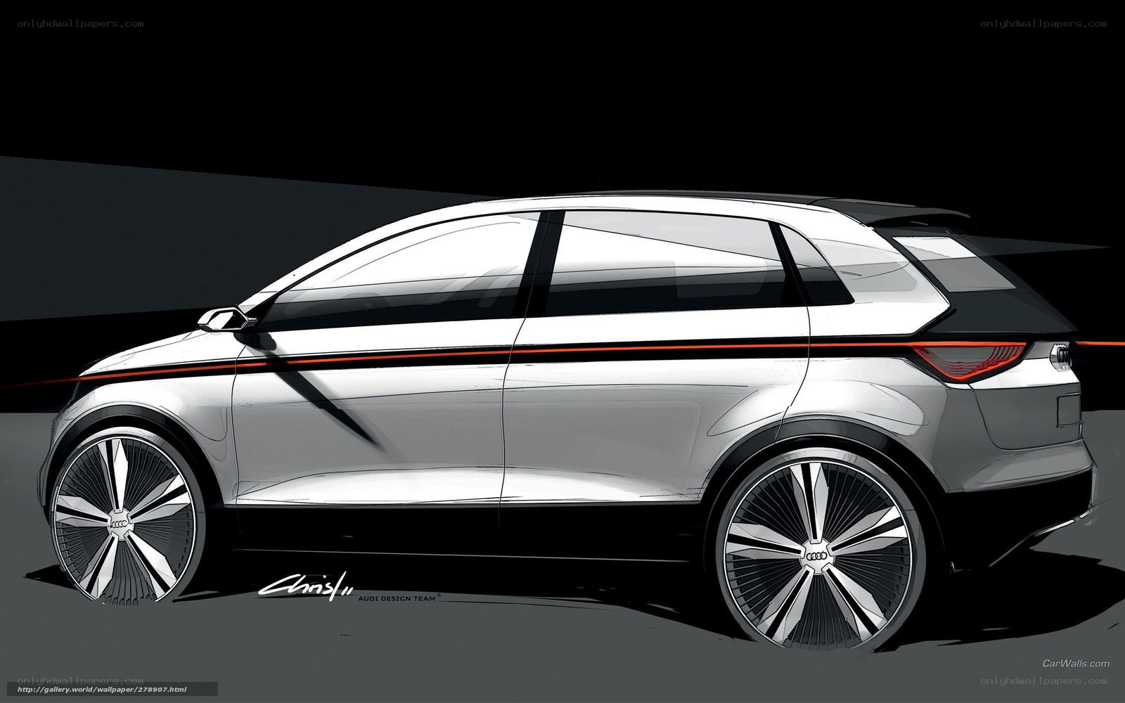 Audi concept car sketch