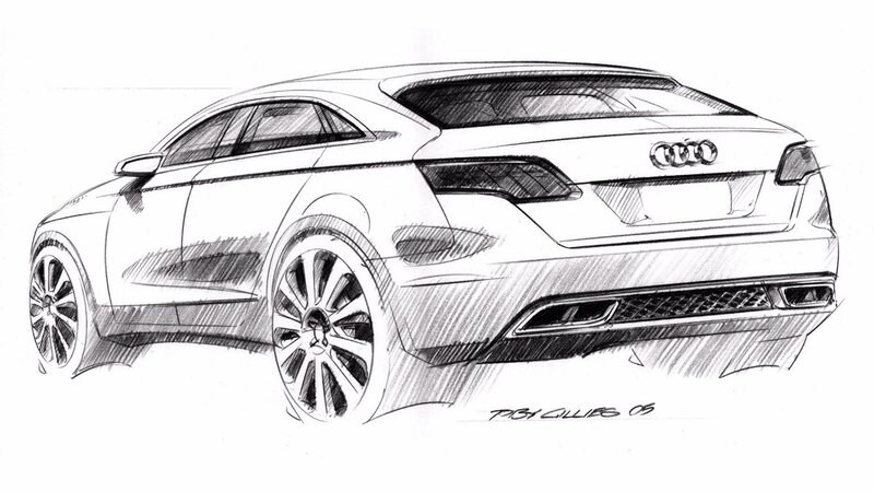 Audi Concept Car Sketch — Black, Neutral