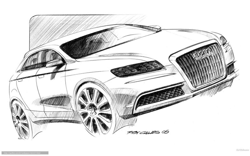 Audi Concept Car Sketch — Black