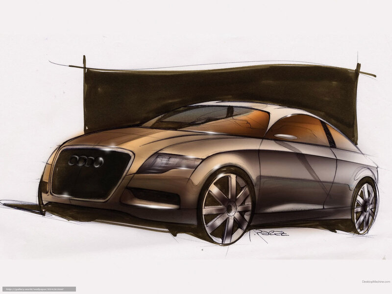 Audi Concept Car Sketch — Brown