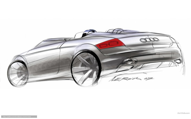 Audi Concept Car Sketch — Gray