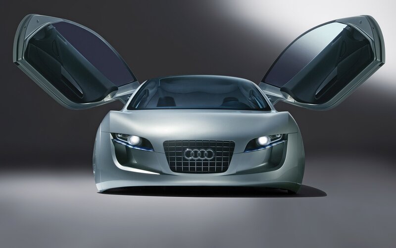 Audi concept car with open doors