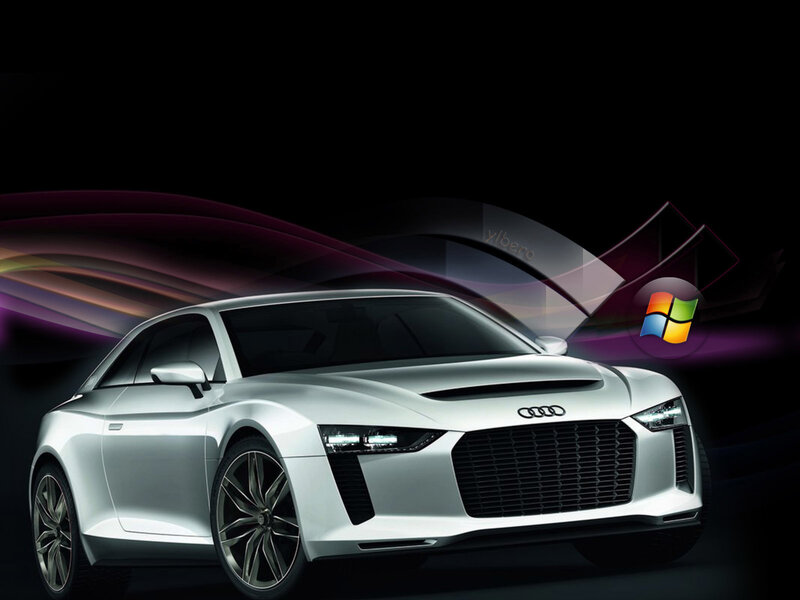 Audi concept car with Windows logo