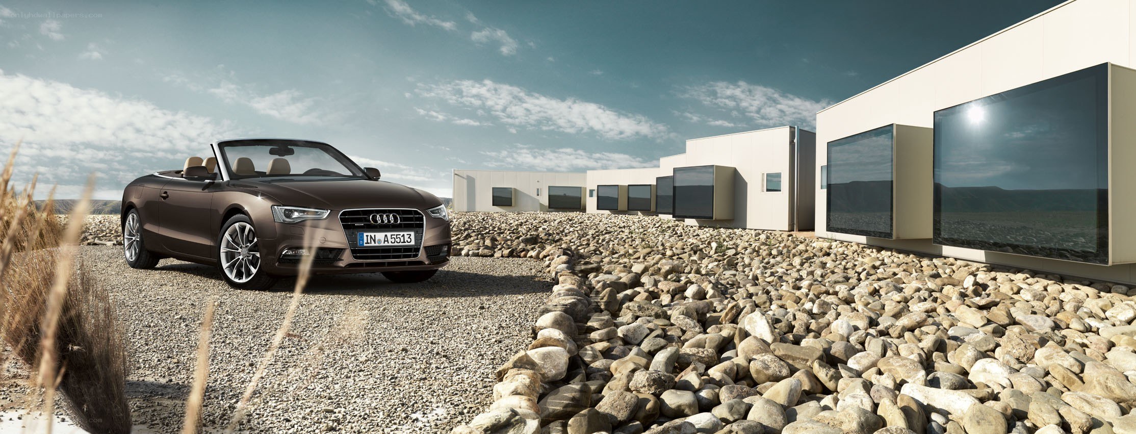 Audi convertible in modern setting