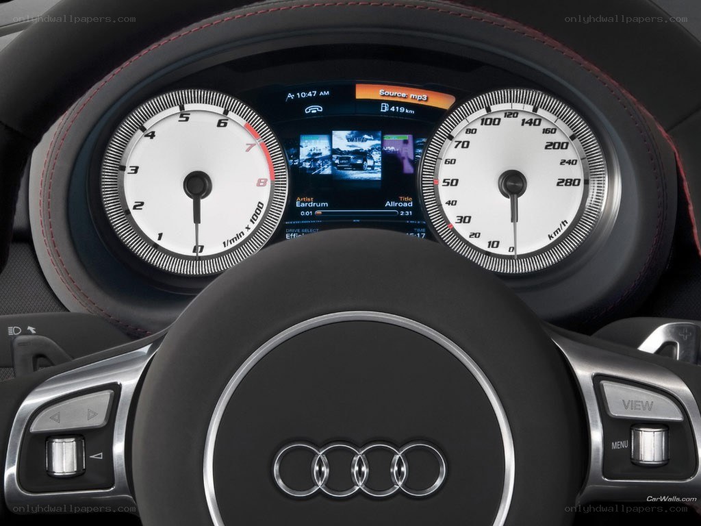 Audi dashboard with digital display