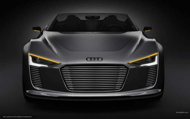 Audi E-tron Concept Car — Black, Dramatic, 3d Render, Headlights