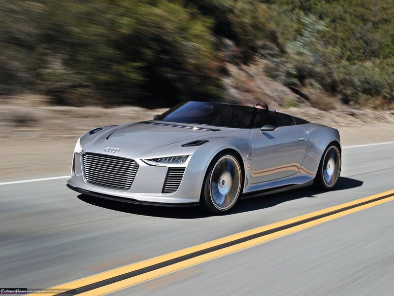 Audi e-tron Concept on a road