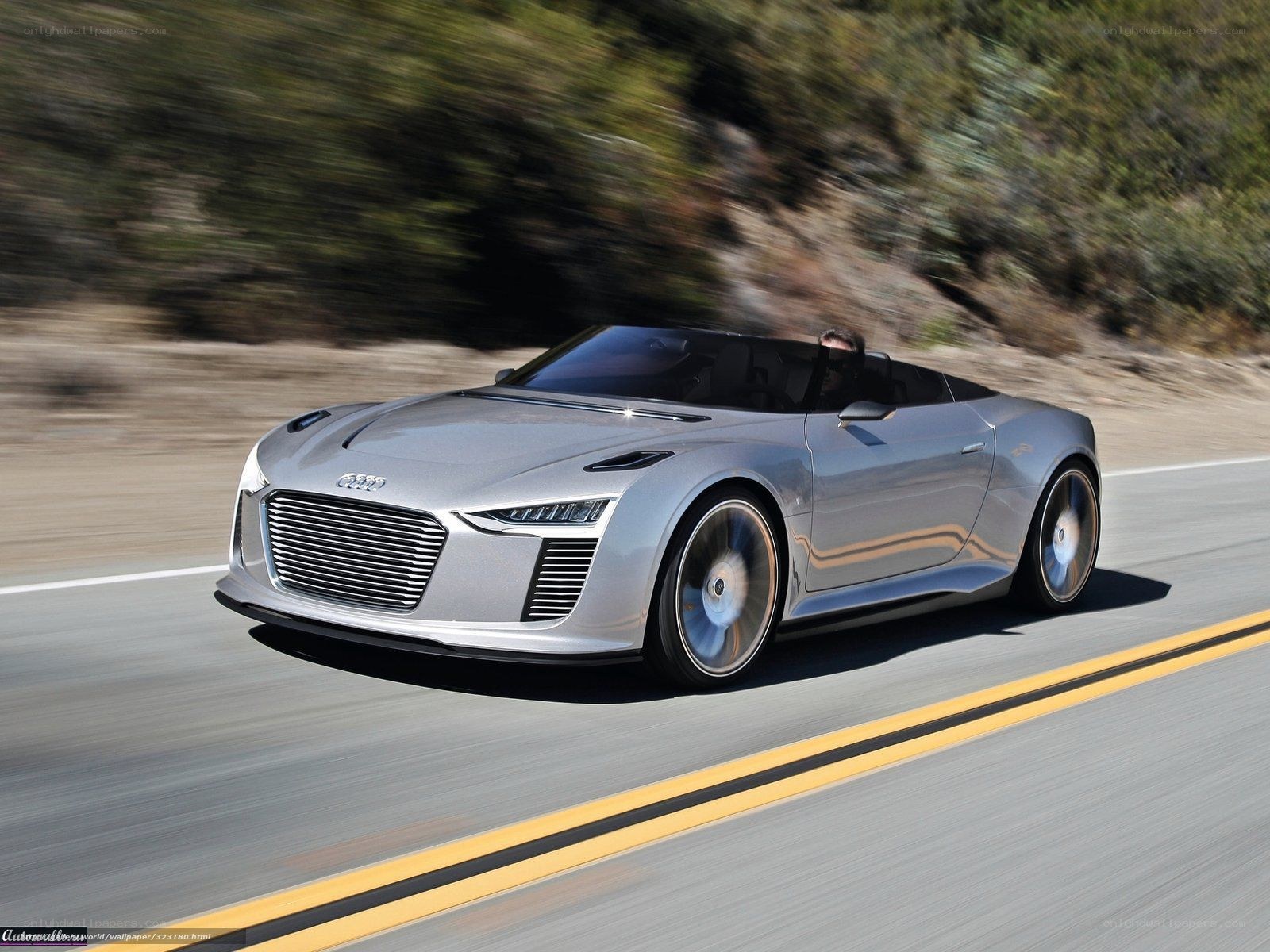Audi e-tron Concept on a road
