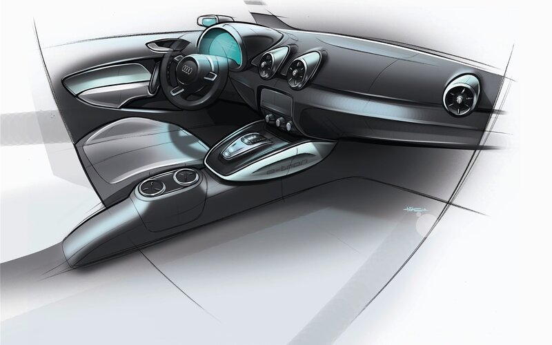 Audi e-tron interior sketch