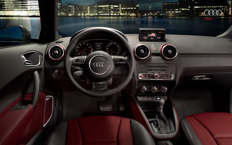 Audi interior at night