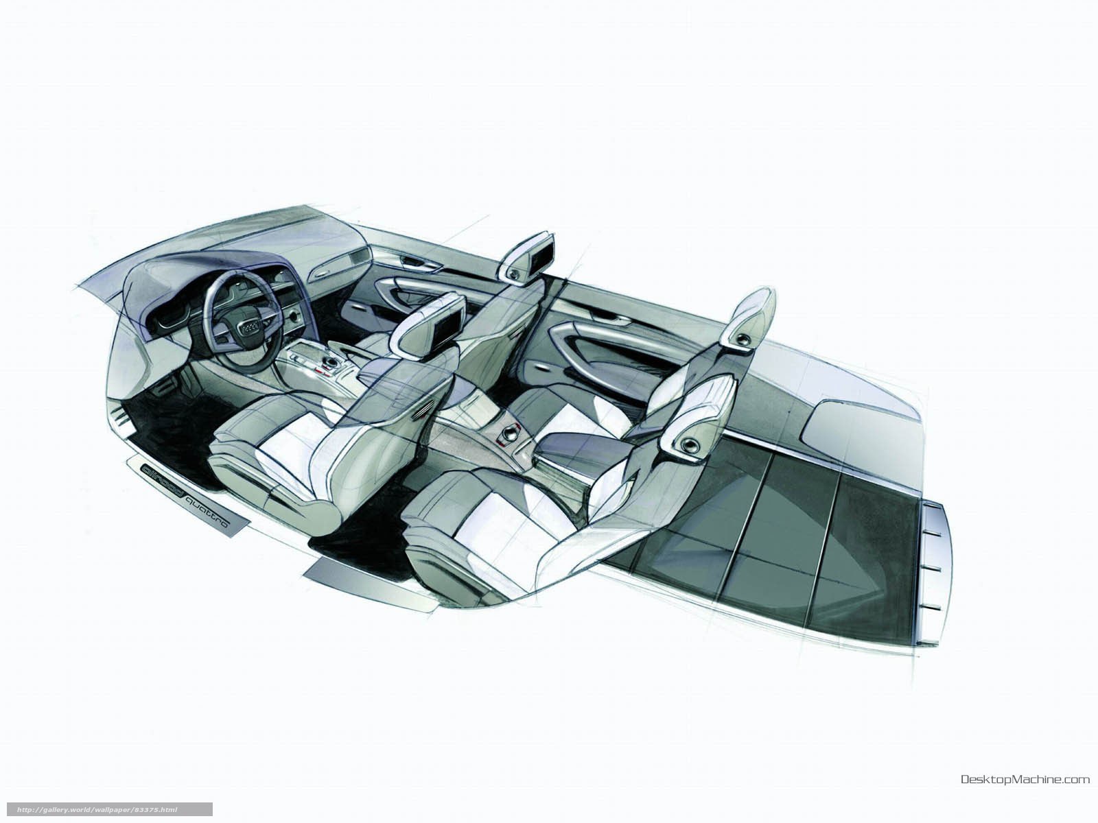 Audi interior design sketch