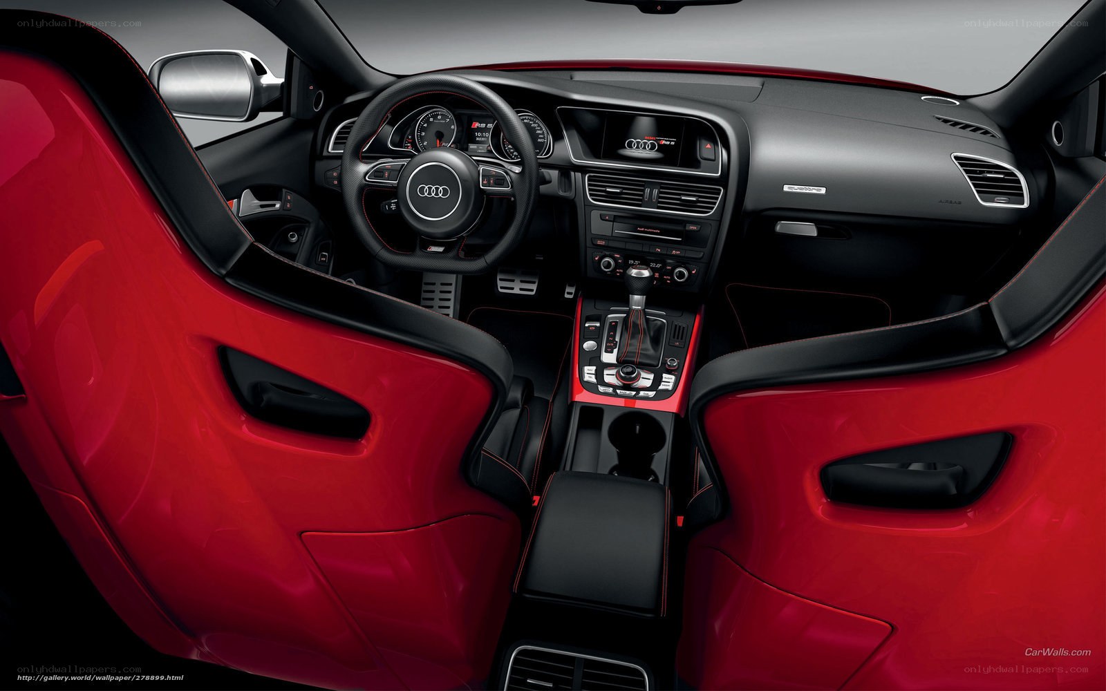 Audi interior red black