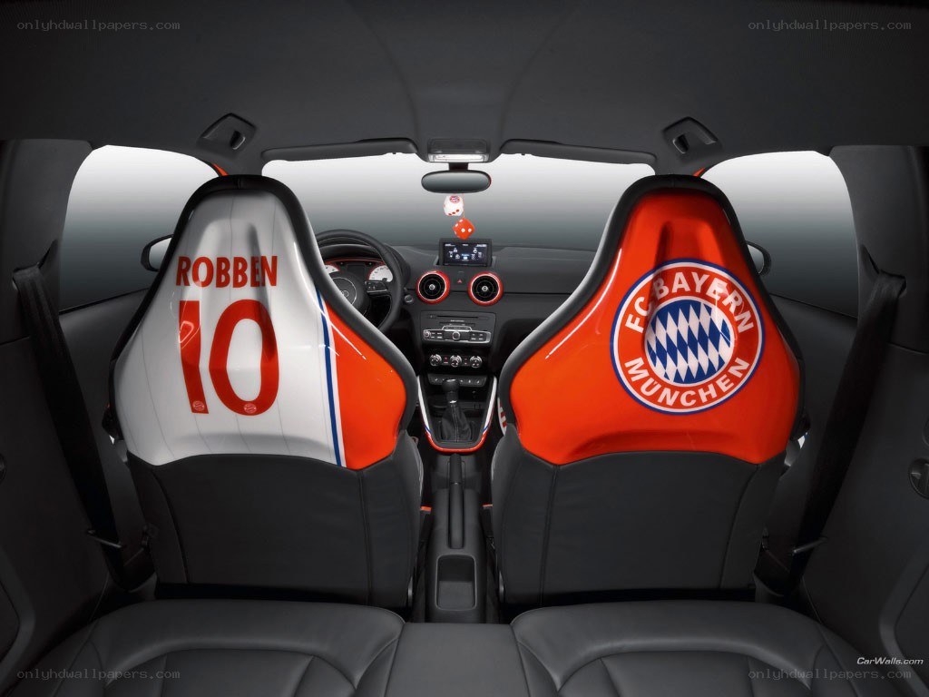 Audi interior with Bayern Munich seats