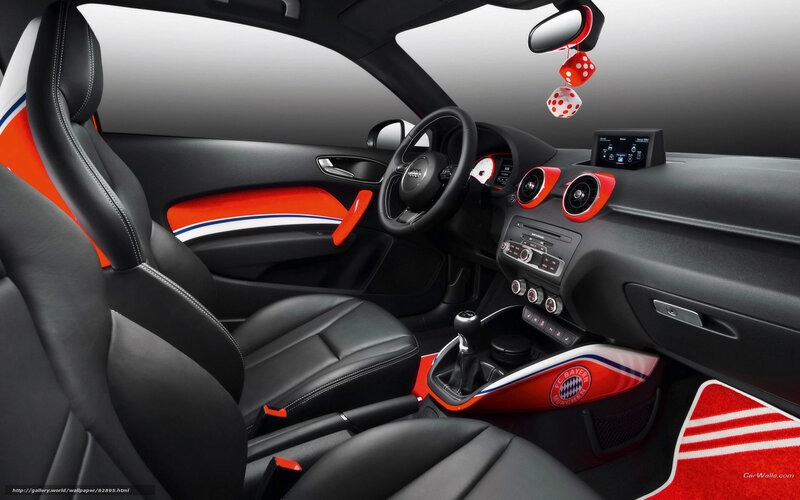 Audi interior with FC Bayern Munich design