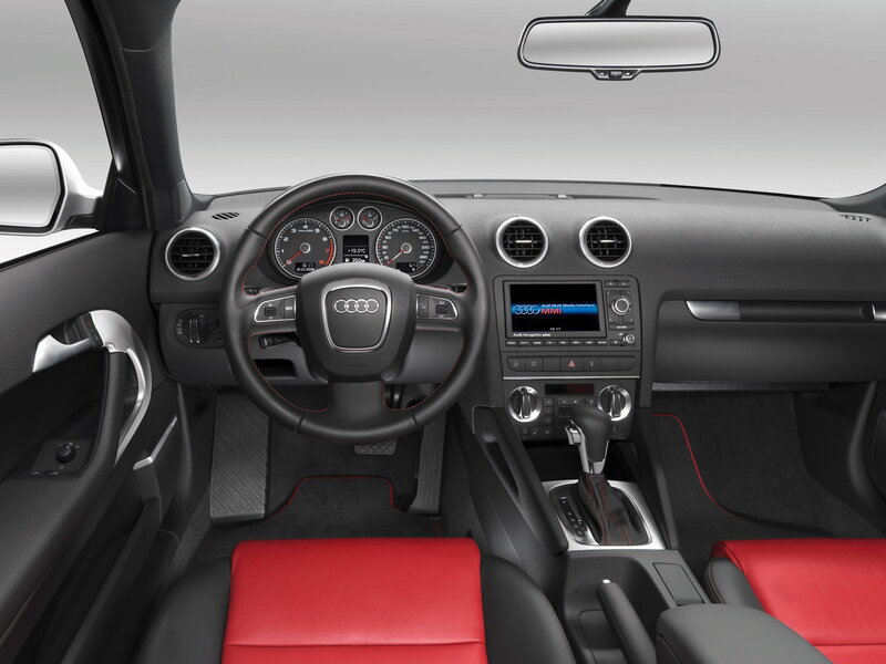 Audi interior with red seats
