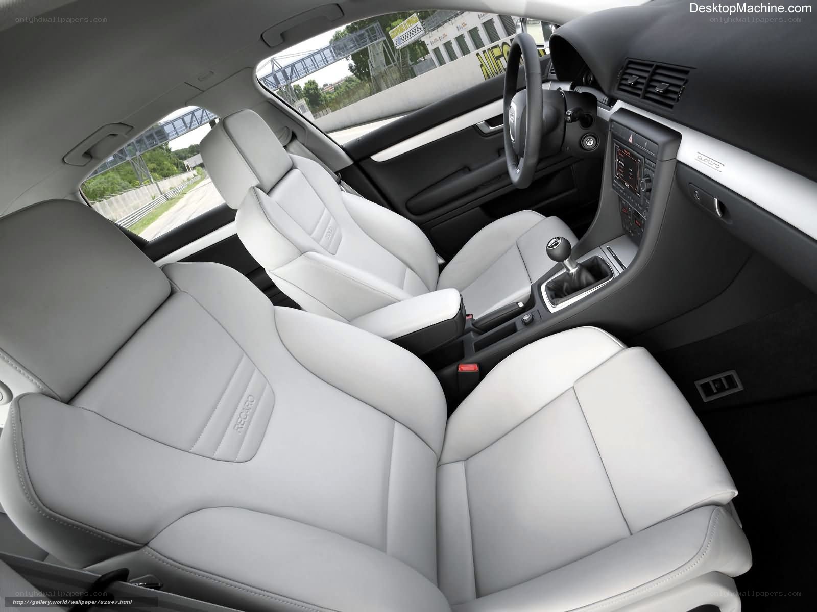 Audi interior with white seats