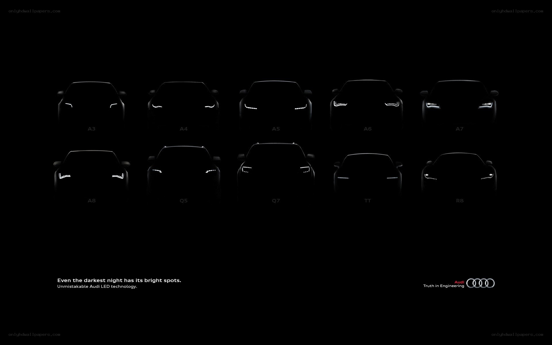 Audi LED headlights showcase
