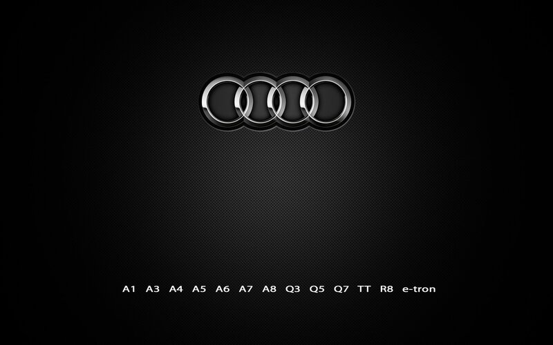 Audi Logo and Models — Black