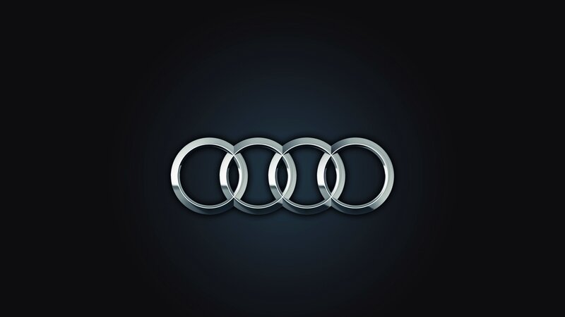 Audi Logo — Black, Minimalist, 3d Render, Rings