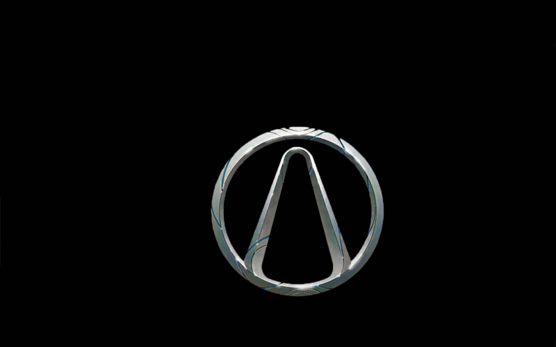 Audi logo on black background