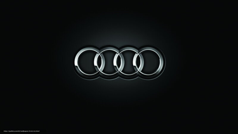 Audi logo on black background
