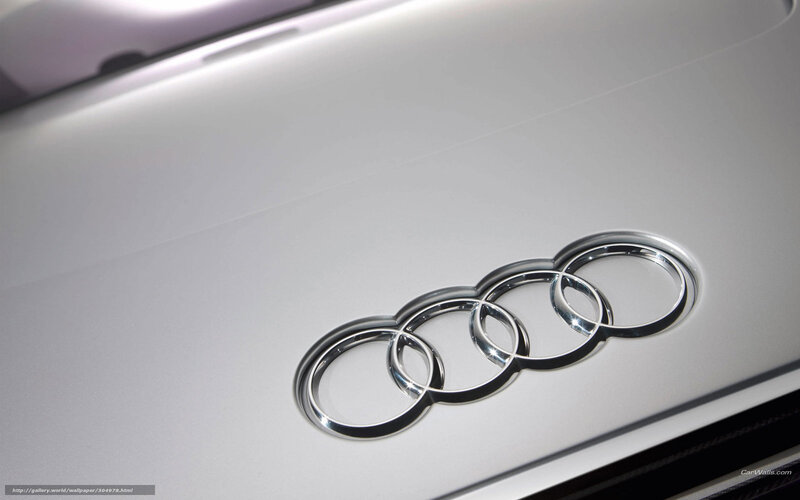 Audi logo on car hood