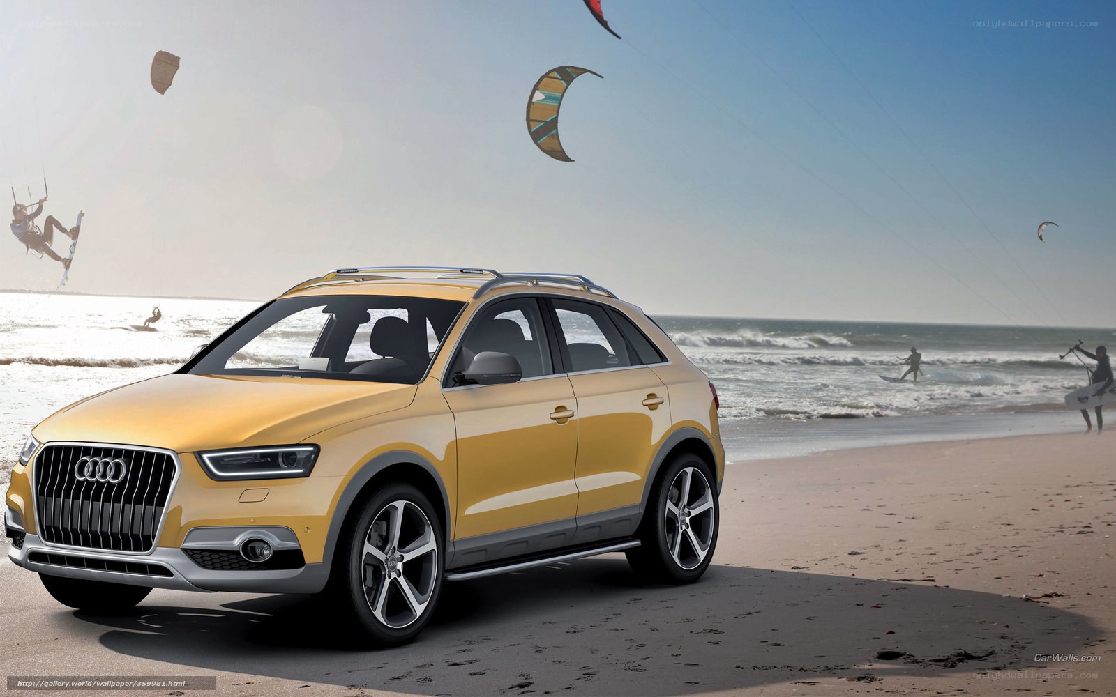 Audi Q3 on a beach