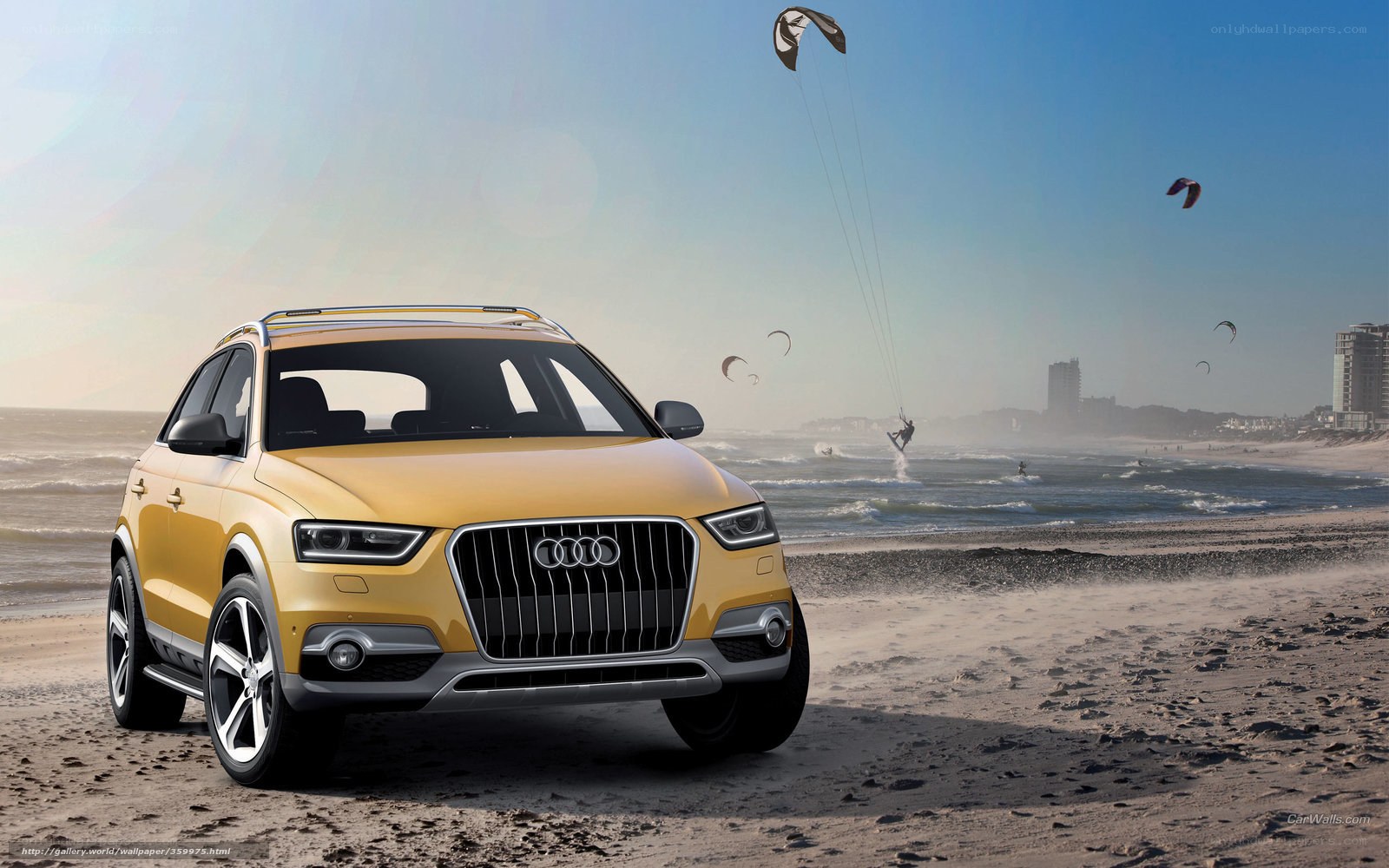 Audi Q3 on a beach