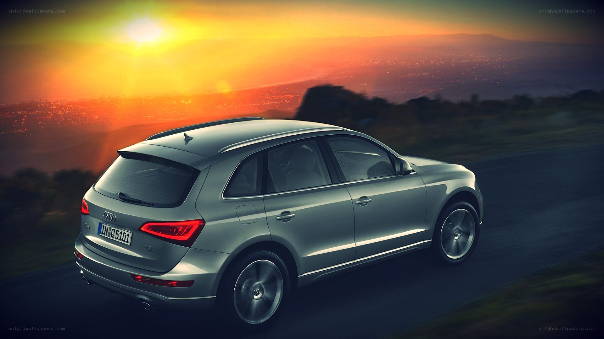 Audi Q5 at sunset