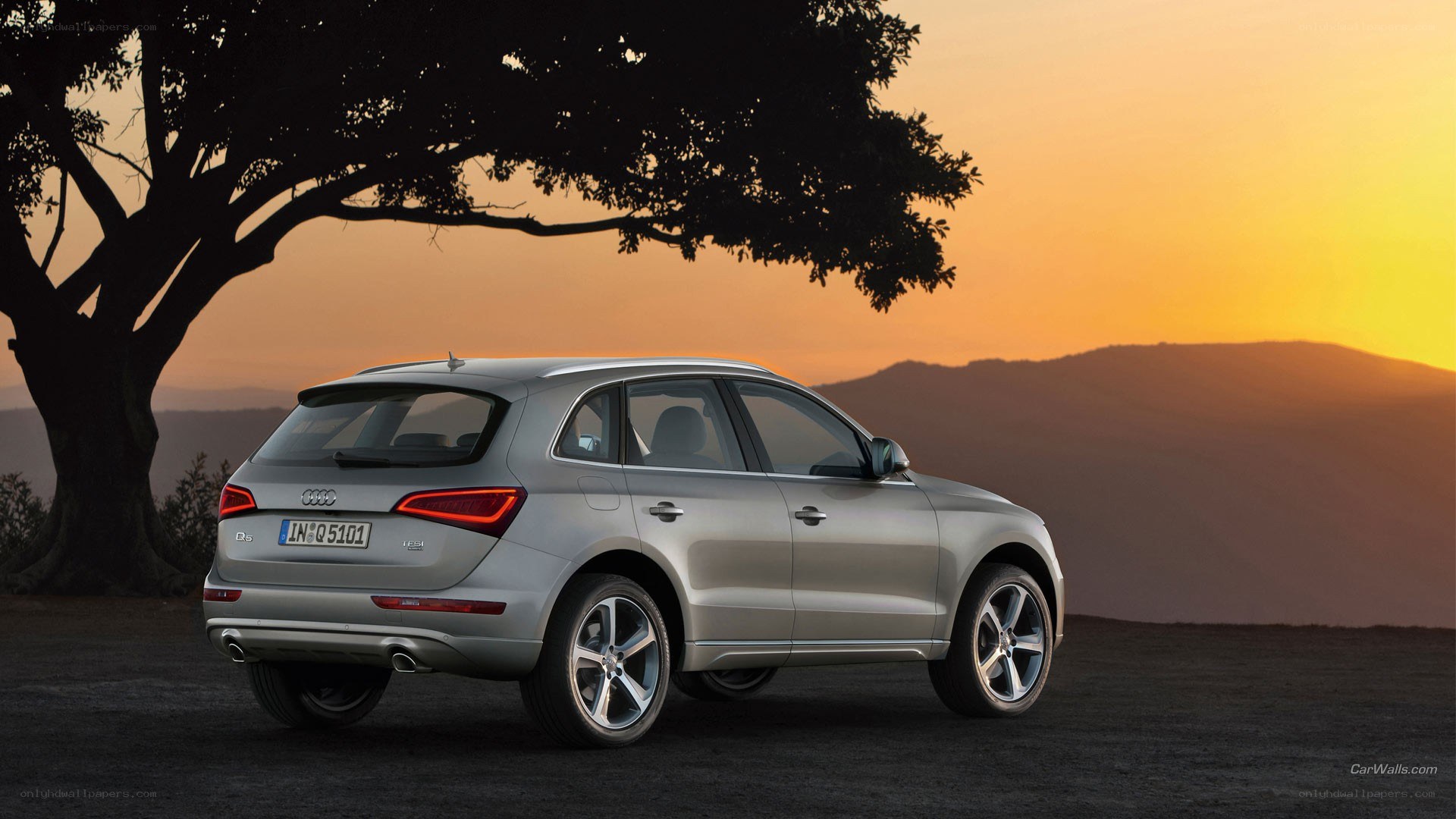 Audi Q5 at sunset